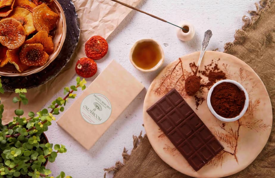 Amanita muscaria vegan chocolate