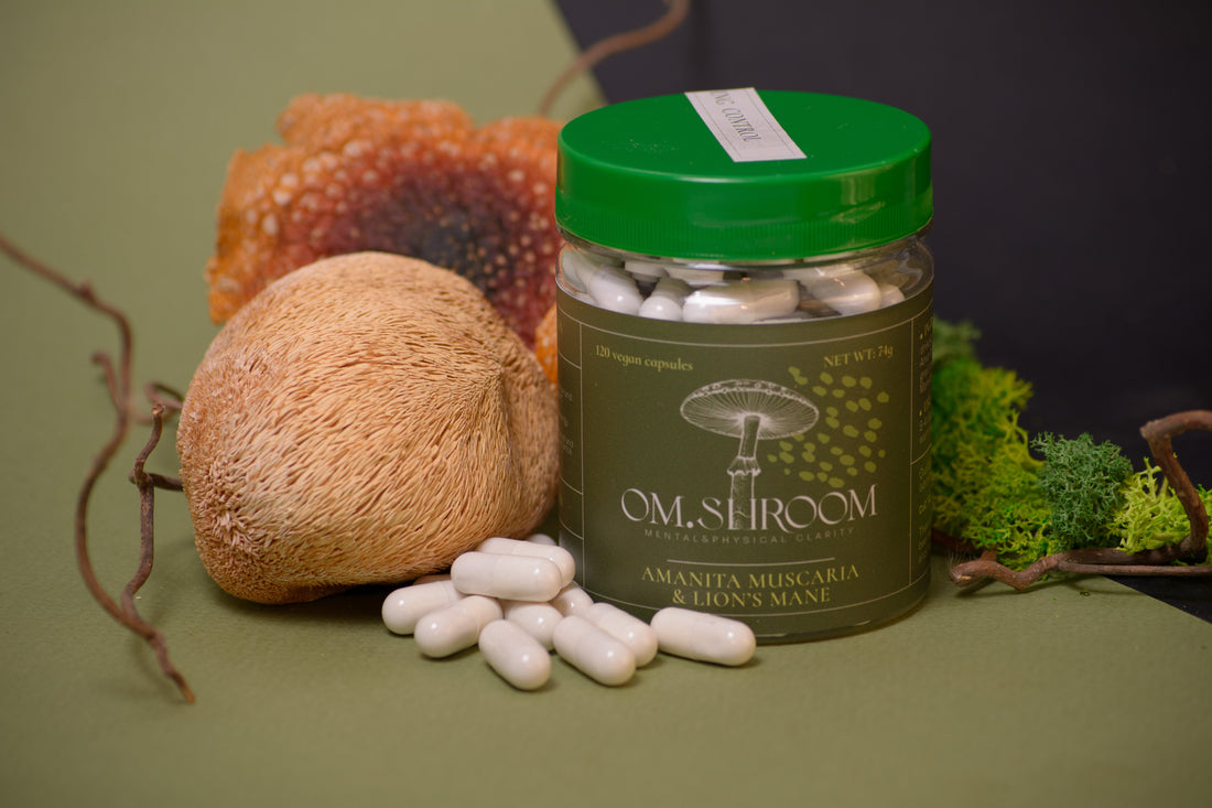 om.shroom Amanita Muscaria & Lion’s Mane Mix Capsules - more balance and harmony in everyday life